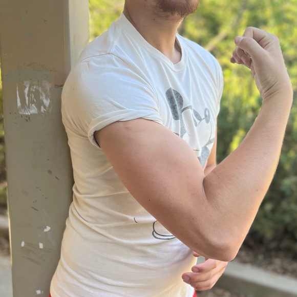 DISNEY MICKEY MOUSE MEN T SHIRT VINTAGE DISTRESSED HAPPY FACE SMILE PROUD PRIDE - Picture 4 of 16